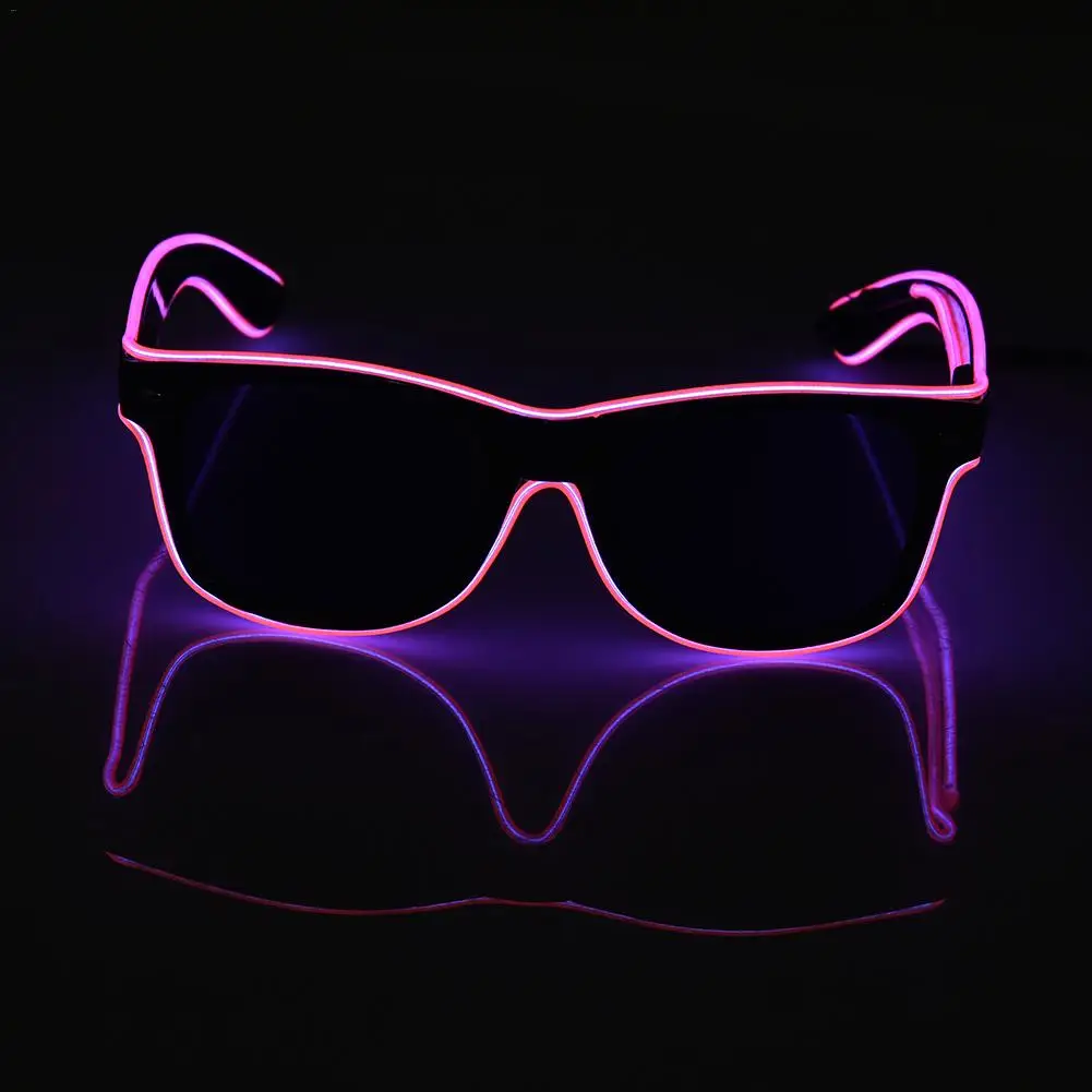 2018 Luminous LED Glasses EL Wire Fashion Neon LED Cold Light Glasses for Dancing Bar Meeting Glow Atmosphere DJ Bright Glasses