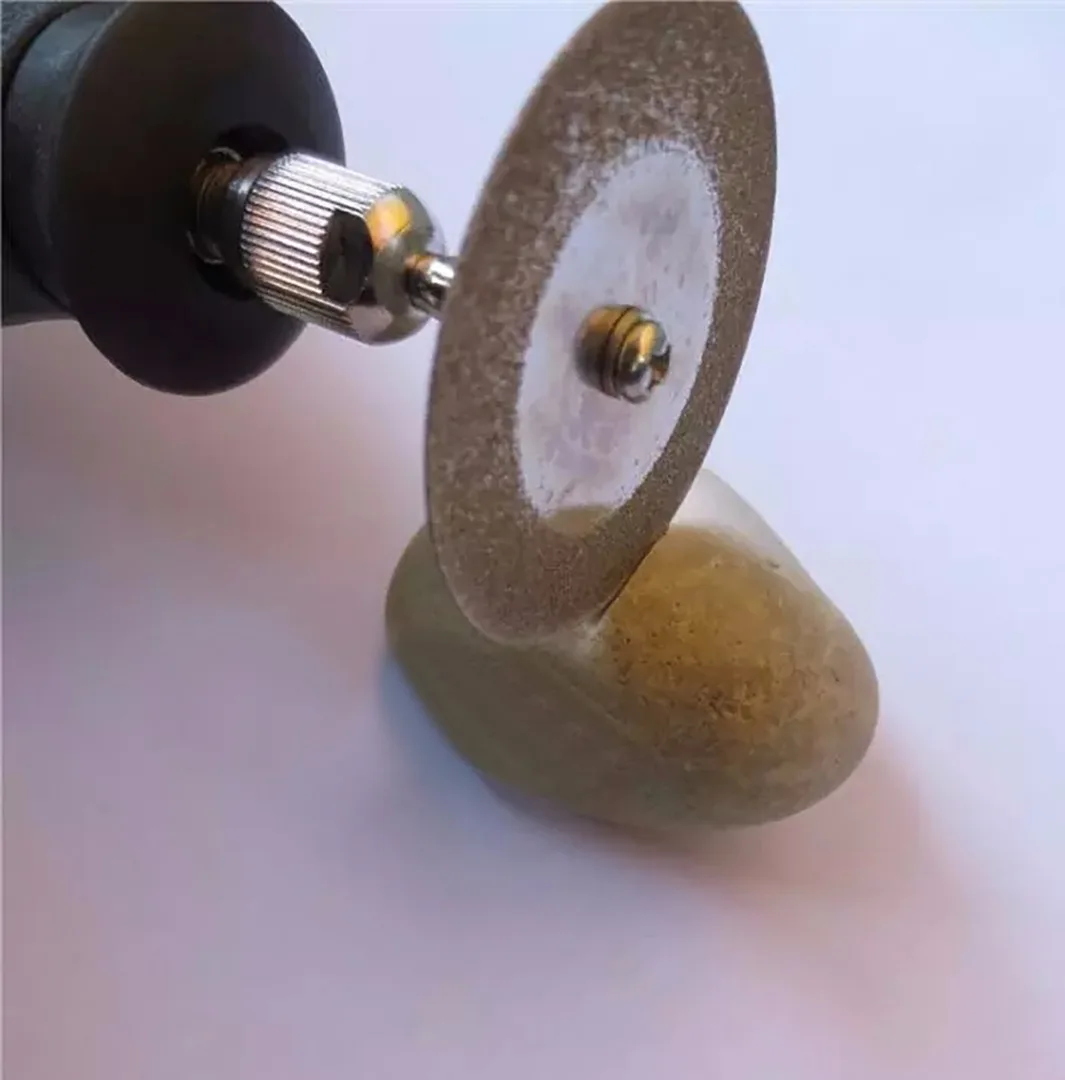 10pcs/set 30mm Mini Diamond Cutting Off Wheel Discs + Shank for Rotary Tool