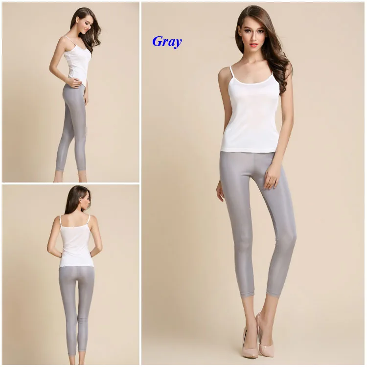 Double-faced pure silk knitted leggings,100% silk knitted nine pants,100% natural silk legging,with gift mask