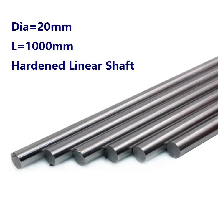 

4pcs/lot Dia 20mm shaft 1000mm long Chromed plated linear shaft hardened shaft rod bar rail guide for 3d printer cnc parts