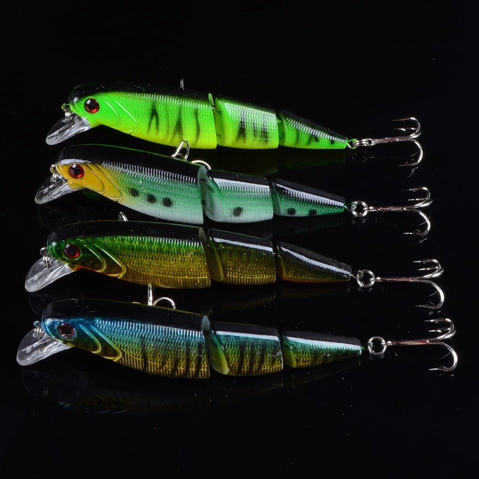 New Arrival 4pcs 11cm/15g Fishing Lures 3 Segment Lifelike Swimbait Plastic Hard Baits 5 Colors Available Wobblers Fishing bait