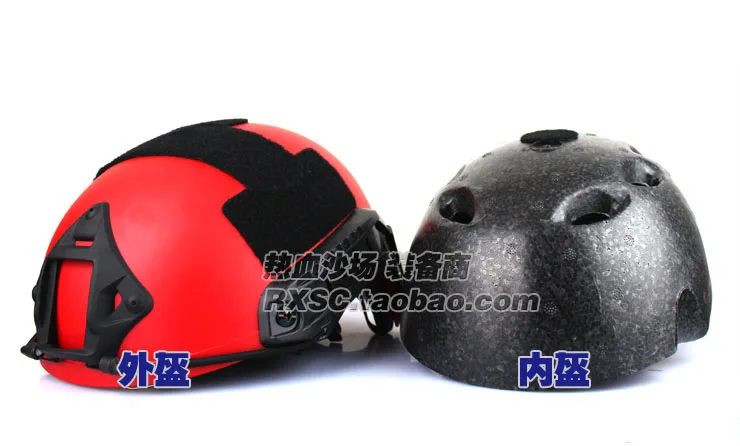 FAST Helmet MH Rescue Disaster Relief Field CS Outdoor Tactical Red Helmet