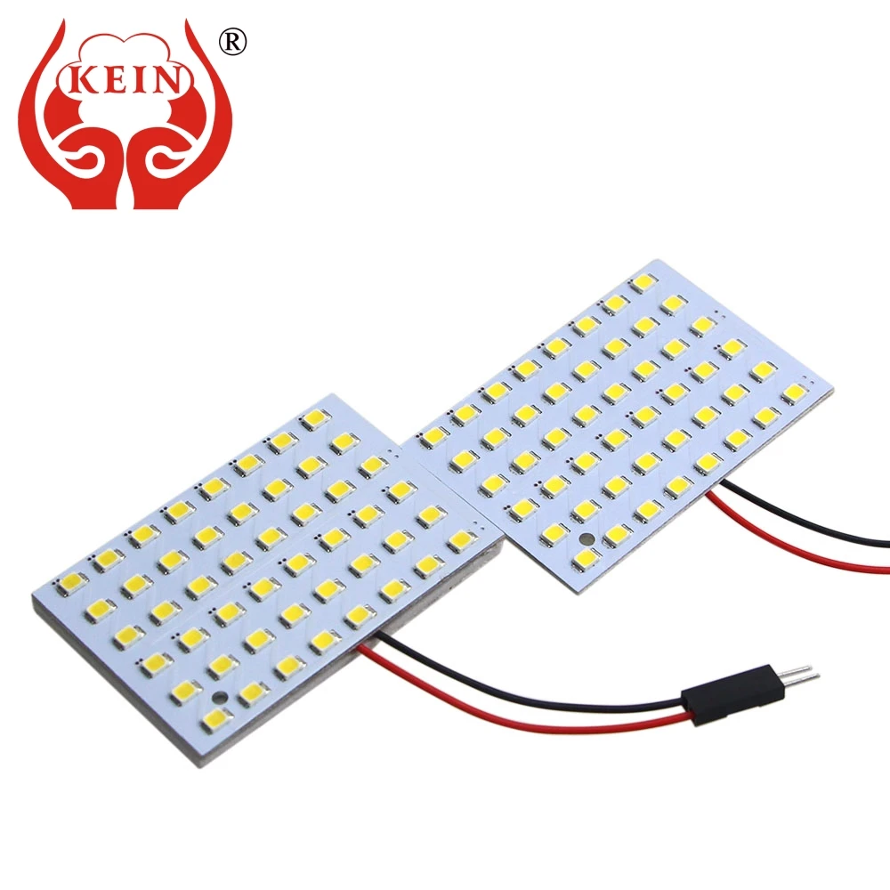 KEIN 50PCS 48SMD 2835 t10 led Warm White BA9S festoon T10 W5W T4W led car Panel Dome Lights 31 36 39 41 mm automotivo Lamp Bulb