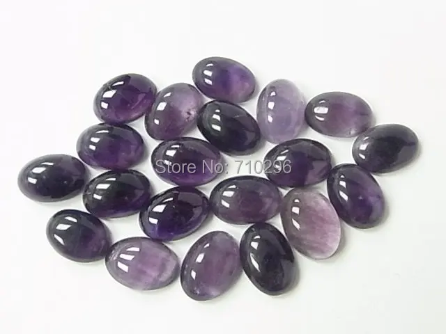 10pcs/lot Amethyst Quartz 15x20mm oval Gemstone Jewelry Beads CAB,Amethyst cabochon Ring face