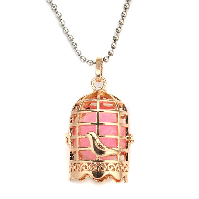 MODKISR Wholesale 6pcs Birdcage Jewelry Wild Hollow Essential Oil Perfume Oval Egg Cage Diffuser Locket Pendants Without Chain