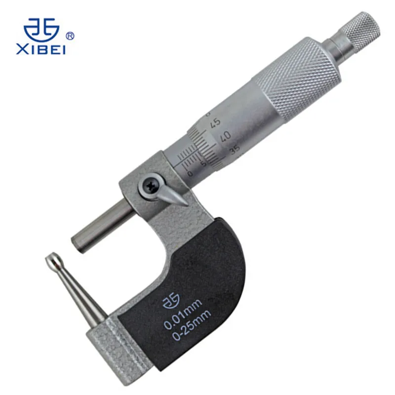 Outside thickness micrometer thread micrometer measuring range 0-25mm accuracy 0.01 economy