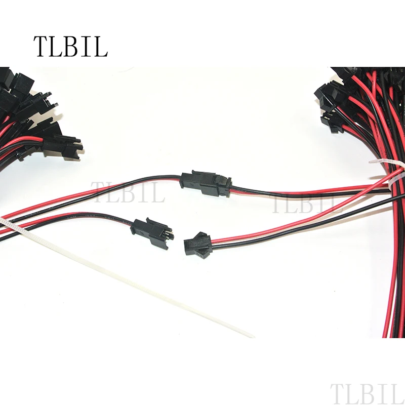 10Pairs 10cm Long  SM 2Pins Plug Male to Female Wire Connector Quick Connector  Terminal Block 2 Way Easy Fit for led strip