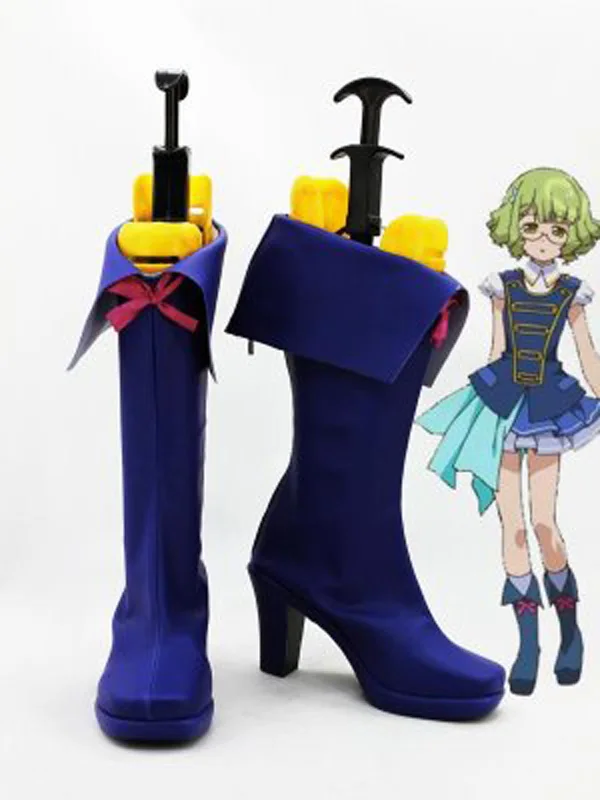 

AKB0048 Suzuko Kanzaki Blue High Heel Cosplay Shoes Boots For Adult Women's Halloween Party Cosplay Boots Custom Made