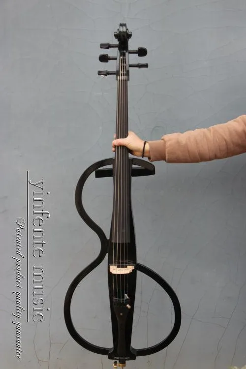 yinfente 4/4 Cello Purple Color Electric cello Metal Cello peg Ebony fittings 5  string  or  4 string can  choose