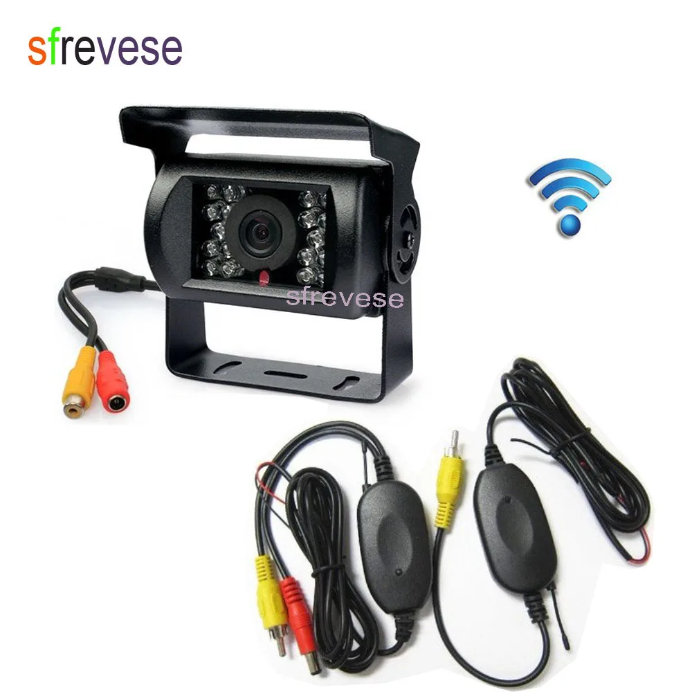 

Wireless 18 LED IR Night Vision Waterproof Car Vehicle Rear View Reversing Backup Parking Camera For Bus Truck Motorhome Trailer