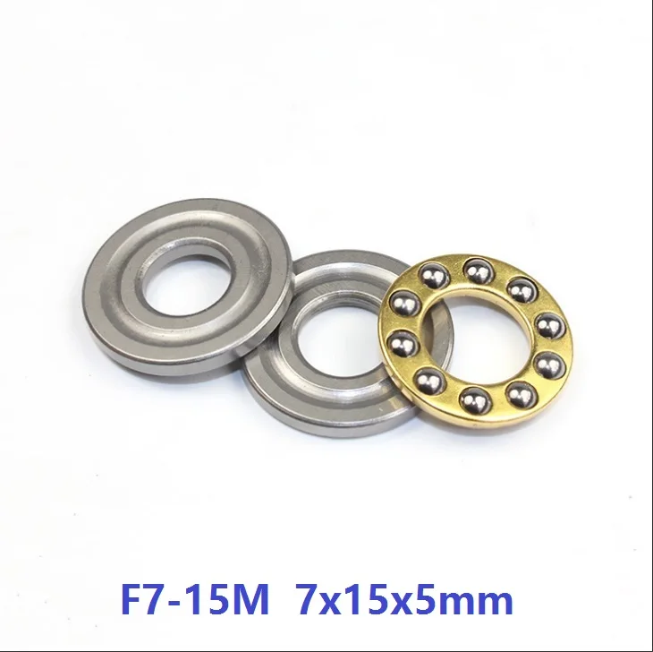 

100pcs/lot F7-15M Axial Ball Thrust Bearing 7x15x5 mm miniature bearing Plane thrust ball bearing 7*15*5mm