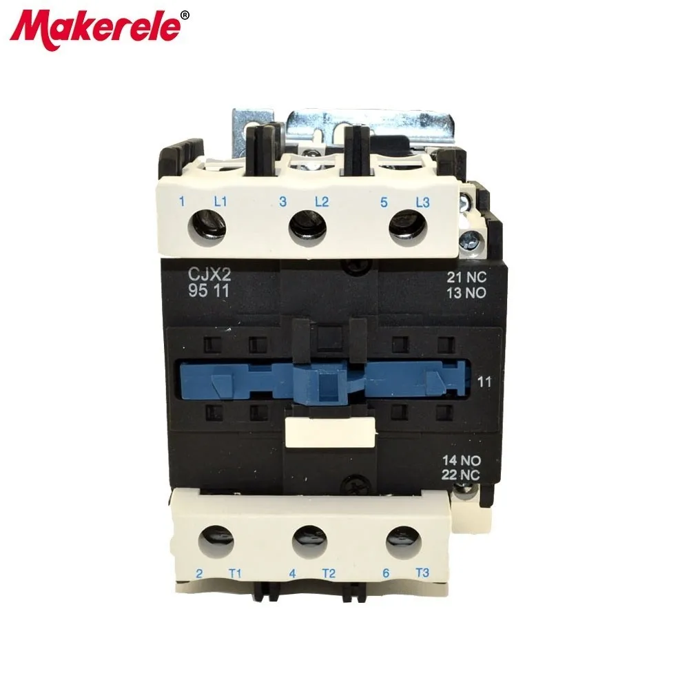 CJX2-9511 AC Contactor LC1 95A 3 Phase 3-Pole  220V 380V 110V 36V 24V 50/60Hz Din Rail Mounted AC Contactor