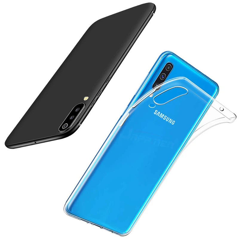 

SUREHIN Soft Cover for Samsung Galaxy A70S Silicone Case Matte BLack Clear SKin Protective Back Case Cover Shell