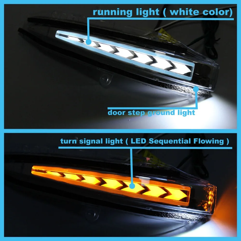 Rearview Mirror Light LED Sequential Flowing Turn Signal Lamp Running Light For Toyota RAV4 HARRIER ESQUIRE NOAH VOXY 2014-2019