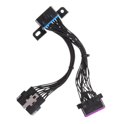 16-Pin 1 to 2 OBD2 OBD II  Y Splitter Male to Female Diagnostic Connector Cable Adapter for All Cars High Performance 20.5cm