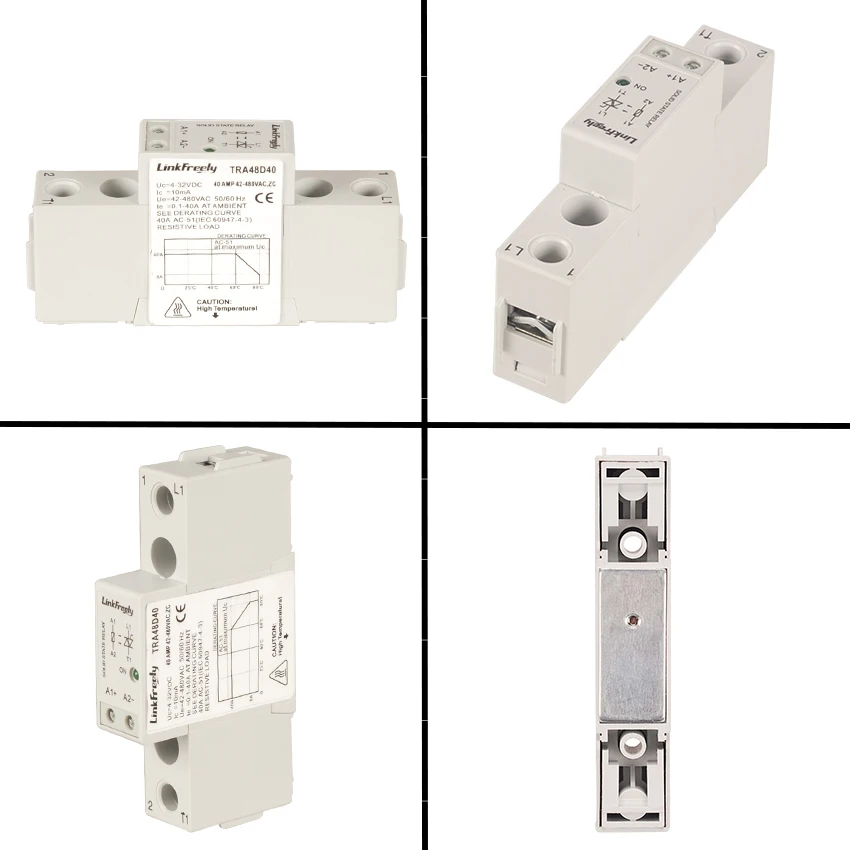 TRA48D40 Mini Intelligent Automation SSR Solid State Relay 40A DC AC Output 42-480VAC Input 5V 12V 24V 32VDC Voltage Relay Board