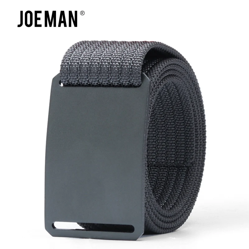 

Luxury Leather Belt Men Aluminum Buckle Grey Belts Canvas Tactical Waist Belt 4.0CM Nylon Webbing Cinturon Hombre