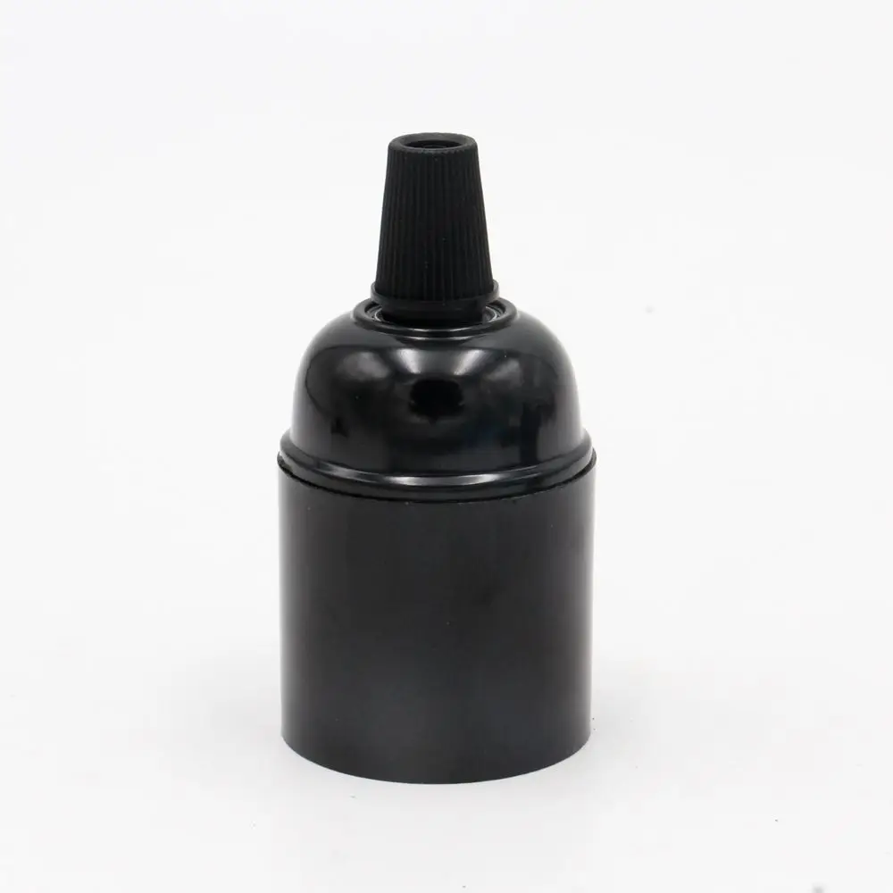 Vintage E27 Bakelite Lamp Socket Phenolic Threaded Bulb Holder E27 Fittings with Lampshade Rings