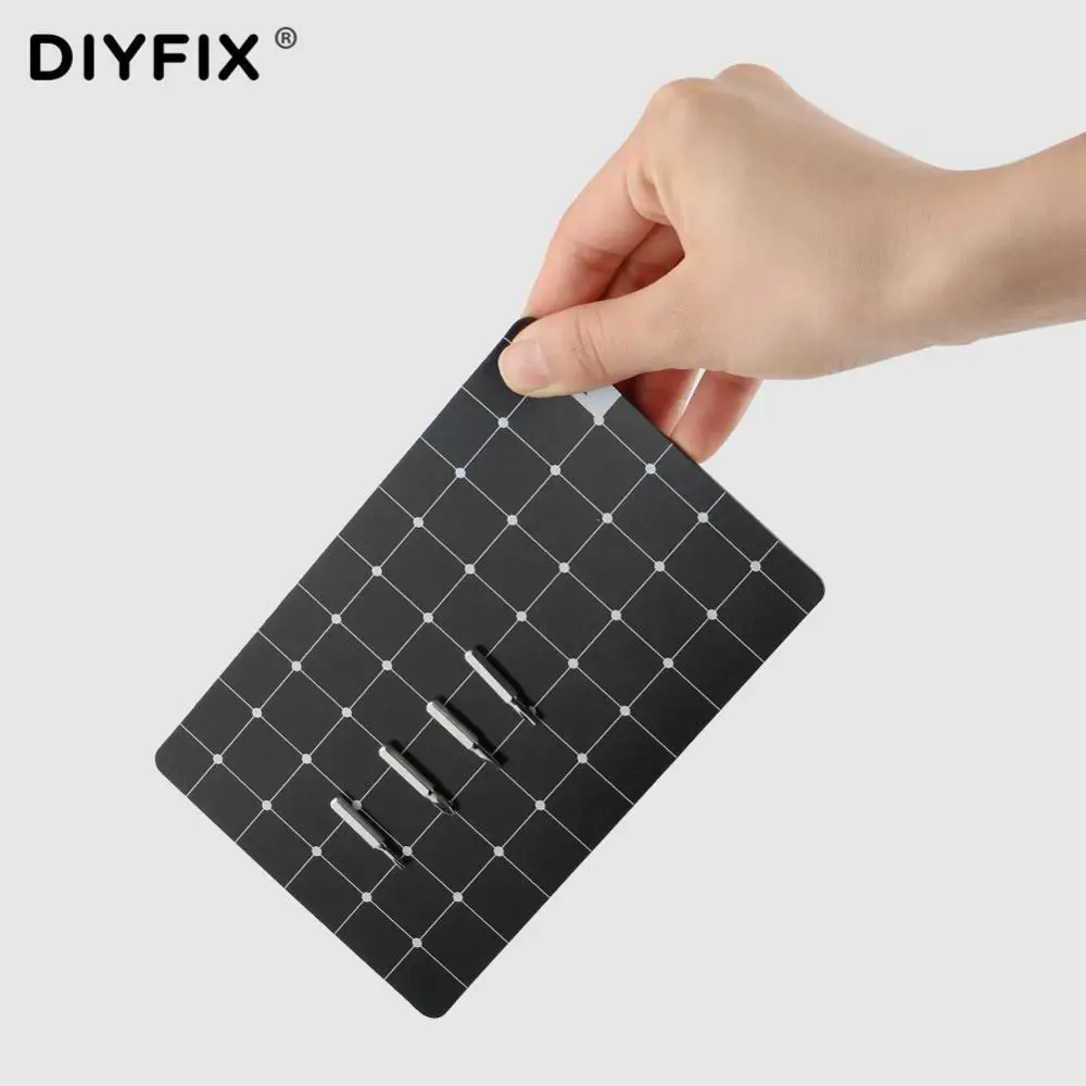 Diyfix esteira de armazenamento de parafuso magnético, mini almofada de trabalho macio, ferramentas manuais para reparo de celular