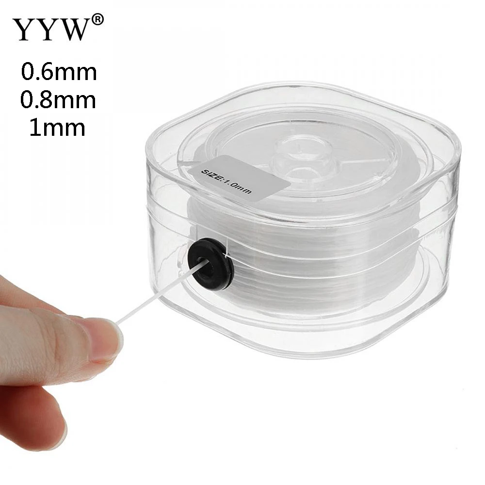 

0.6/0.8/1MM Crystal Thread Beading Stretch Elastic Thread Cord & Box Transparent Clear Round Beading Wire/String Jewelry Making