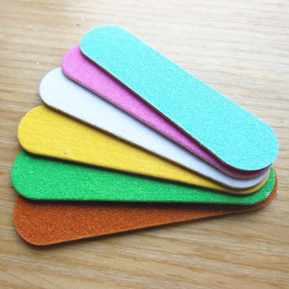 50 pcs  mixed colour wooden emery board wood nail  file mini nail file  nail art tool  manicure tool  240/240 free shippping