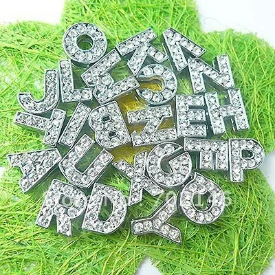 

DHL FREE 1300pcs 10mm 1300pcs A-Z Slide letters Charm DIY Accessories Fit Pet Collar Christmas gift