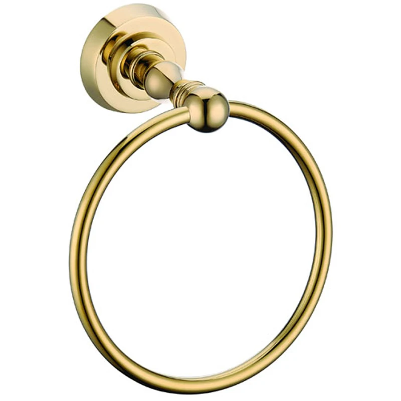 

Modern Bathroom Shower Towel Rings Brass Nickel Brush Golden Color Wall Mounted Toilet Furnitures Bathroom Set GJKE2807-2A