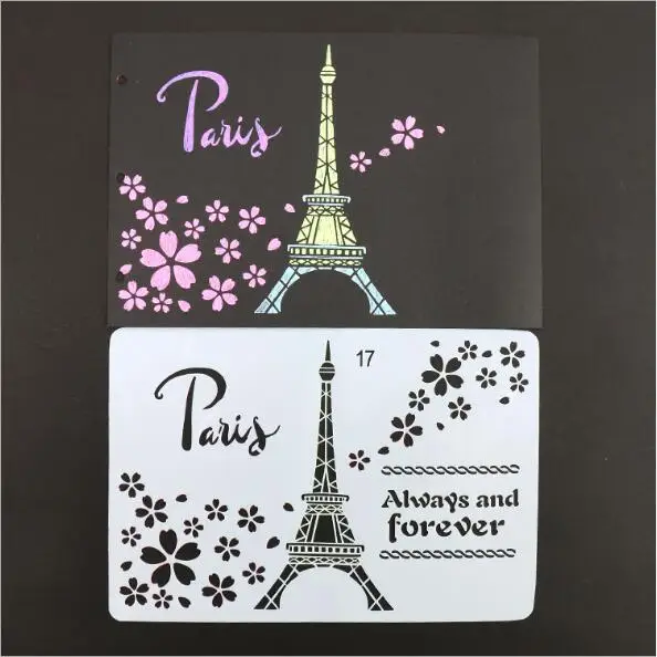 1 Piece Scrapbooking Album Doodle DIY Art Drawing Plate Stencil Airbrush Painting Tool Home Decorations Stationery