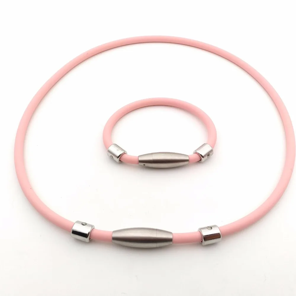 Pure germanium health suit anion silicone necklace bracelet suit