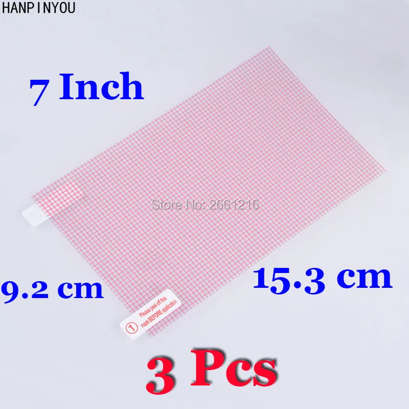 3 sztuk/partia dla GPS telefon komórkowy 5.0 6.0 7.0 8.0 Cal uniwersalny wyczyść/Anti-Glare matowy DIY siatka Screen Protector dotykowy Film skóry