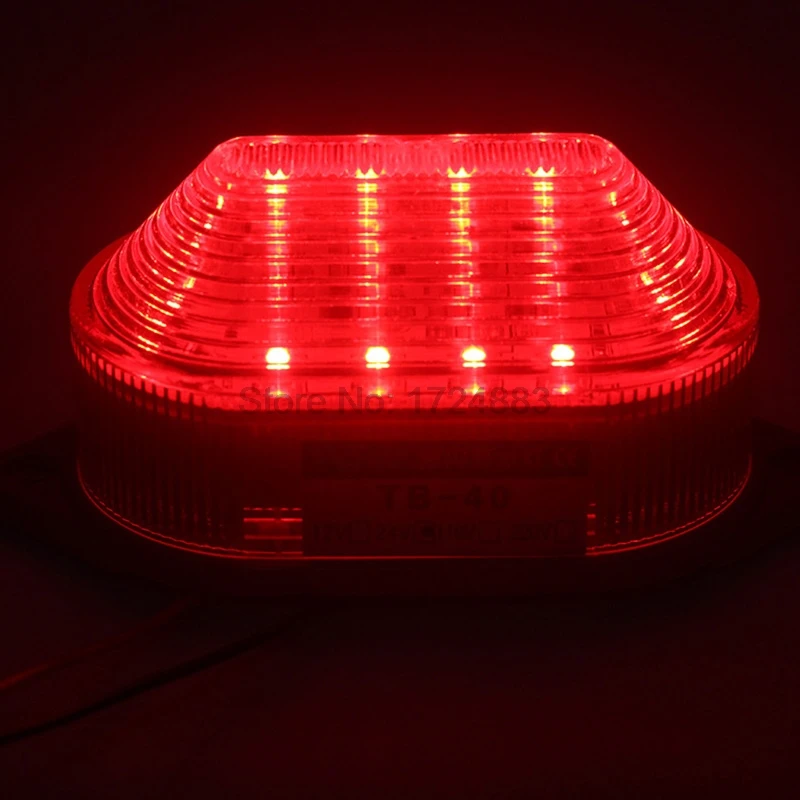 LED Strobe Signal Luz de advertência, luz indicadora, pequena lâmpada intermitente, alarme de segurança, TB40 N-3051, 12V, 24V, 220V, IP44