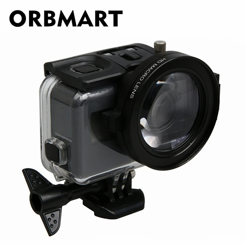 ORBMART 58mm filtr UV 16X lupa obiektyw makro dla Gopro Hero 5 6 7 Sport Action akcesoria do kamery