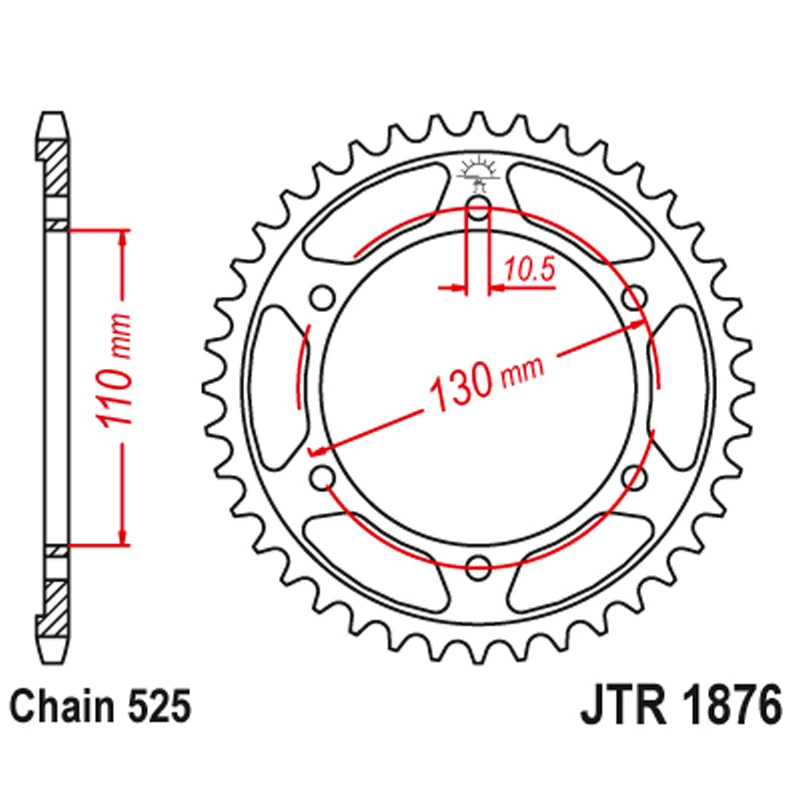 525 Chain Front & Rear Sprocket 16 and 45 Teeth For Yamaha Road YZF R6 YZF-R6 2006 2007 2008 2009 2010 2011-2018