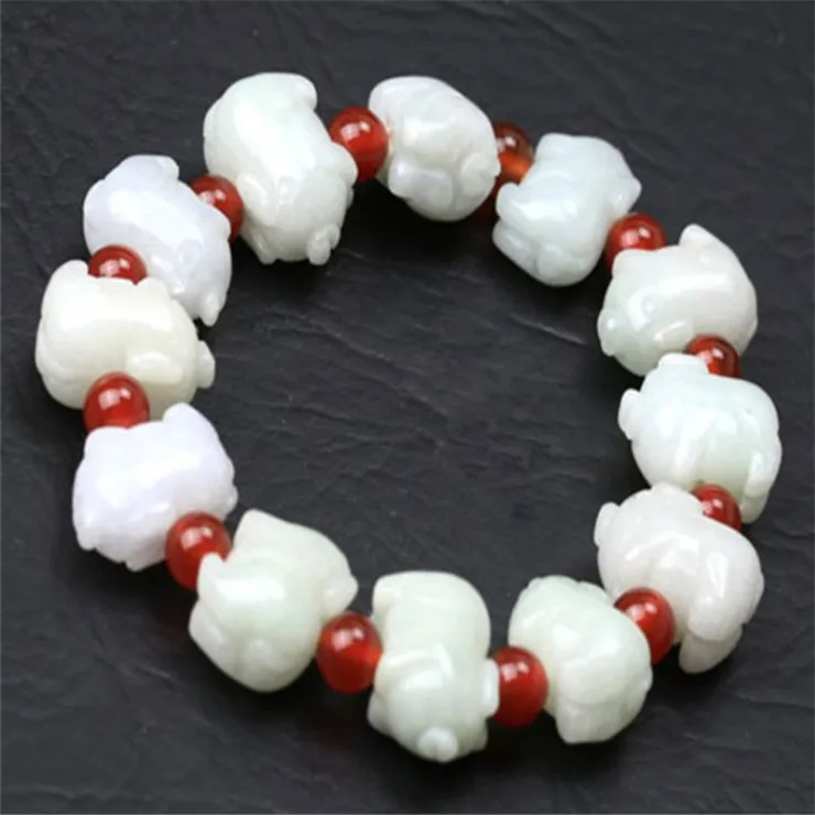 

Good luck personality style pure manual weaving pig beads bracelet charm men's and women's style