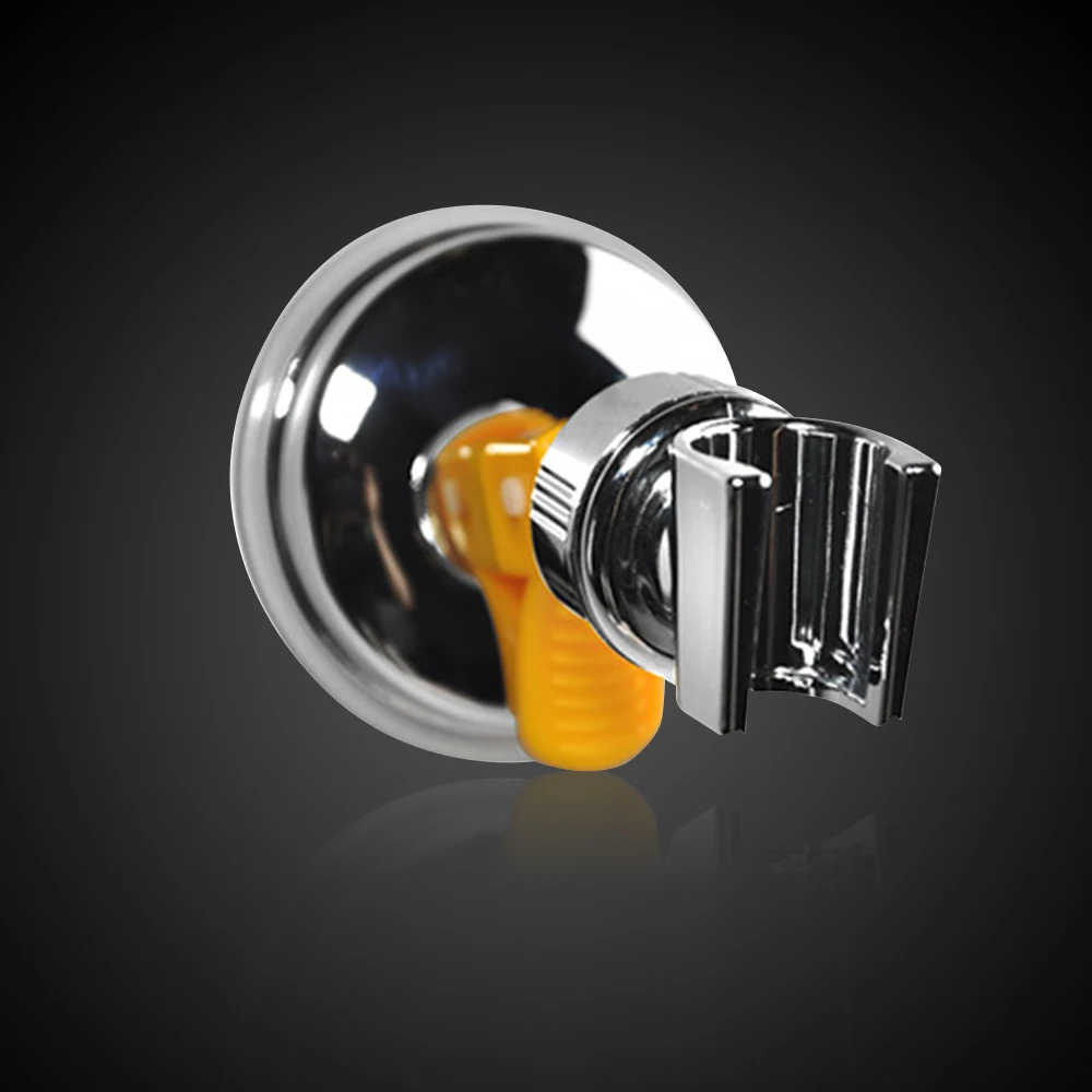 Universal Shower Rack Bathroom Wall Mount Adjustable Shower Head Holder Rack Electroplated Bracket Suction Cup