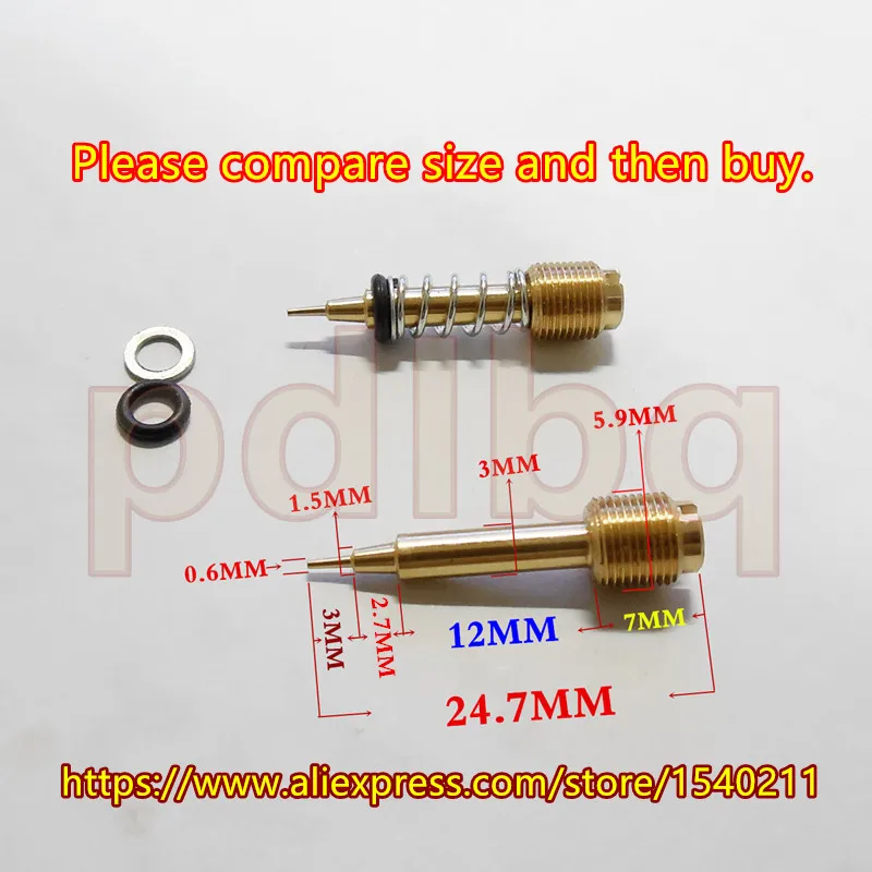 

(2pcs / pack )YM Motorcycle carburetor fuel ratio adjusting screw Mikuni the carb air screw For XJR400 VMAX1200 FZR400 XV400