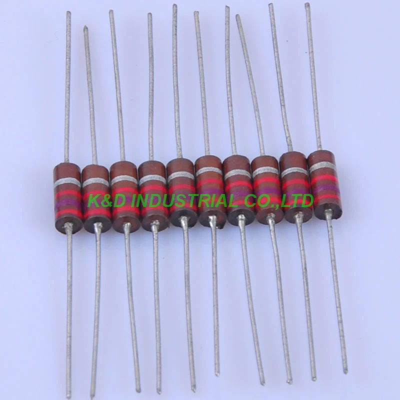 10pcs Carbon Composition vintage Resistor 0.5W 2.7K ohm 5 %