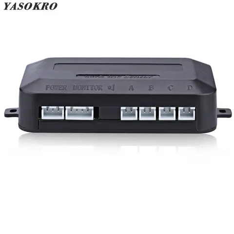 YASOKRO 자동차 Parktronic LED 주차 센서 컨트롤러 백라이트 디스플레이 역방향 백업 레이더 모니터 감지기 시스템 호스트 12V-24V