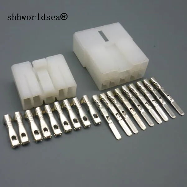 

Shhworldsea 5/10/30/50/100sets car plastic car audio 9 pin male female connector auto electrical wire plug