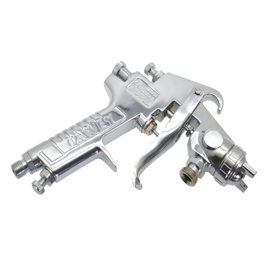 SAWEY High Performance W-77-G HVLP Gravity Feed Spray Gun Silver Nozzle Size,1.5/2.0/2.5/3.0mm,FREE SHIPPING