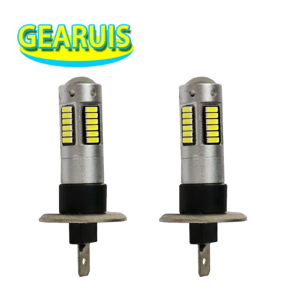 10pcs Car styling H1 Fog light H3 30 SMD 4014 LED spot 0.21A Headlight Lamp Bulb Driving Auto Headlamp Light White 12V 18V