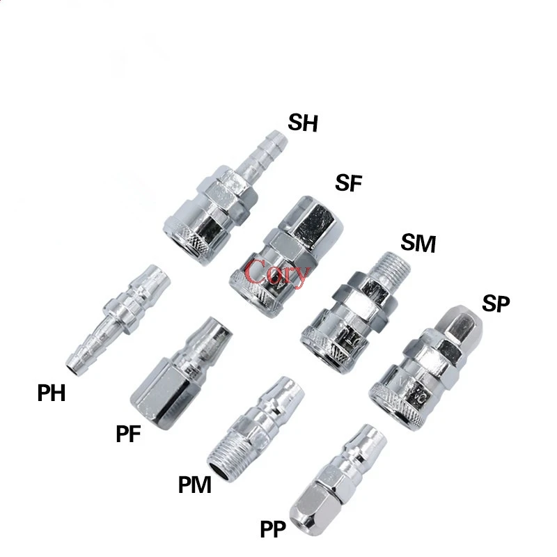 1pc PP/SP/PF/SF/PH/PM/SM/SH20 30 40 Hose flexible gas C type Quick connector Pneumatic tools for air compressor CZYC