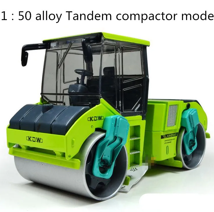 Free shipping! 1 : 50 alloy slide toy models construction vehicles, Tandem compactor model, Children's educational toys