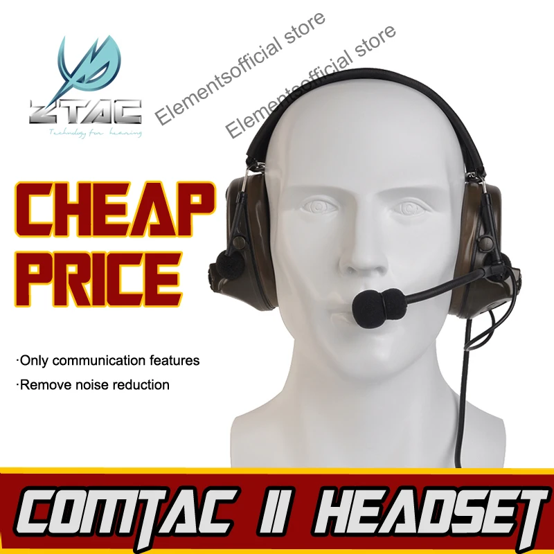 Z-TAC Tactical Comtac II Headset Z-tactical Softair Airsoft Gun ipsc Kenwood PTT Hunting Arsoft Headphone Earphone For Shooting