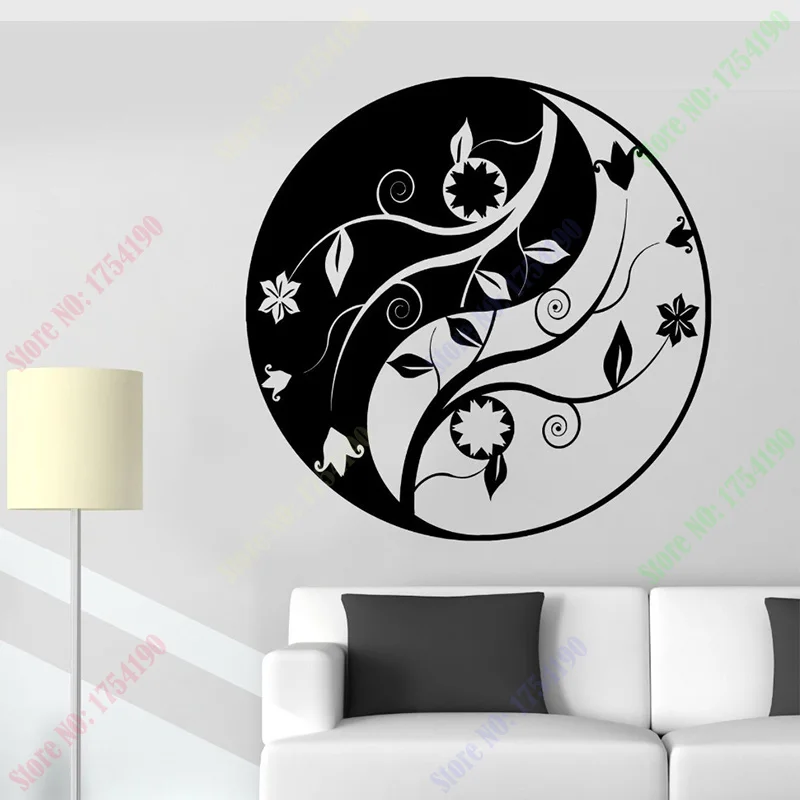 Buddha Yin Yang Mandala Om Chakra Zen Lotus Vinyl Sticker home decor wall stickers