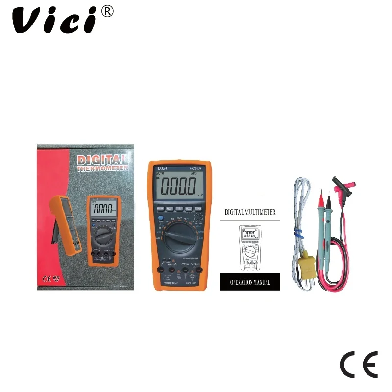 Brand VICI VC97A LCD Digital Multimeter Auto Range DMM AC DC Voltmeter Capacitance Resistance Meter 1000V True RMS Multimeters