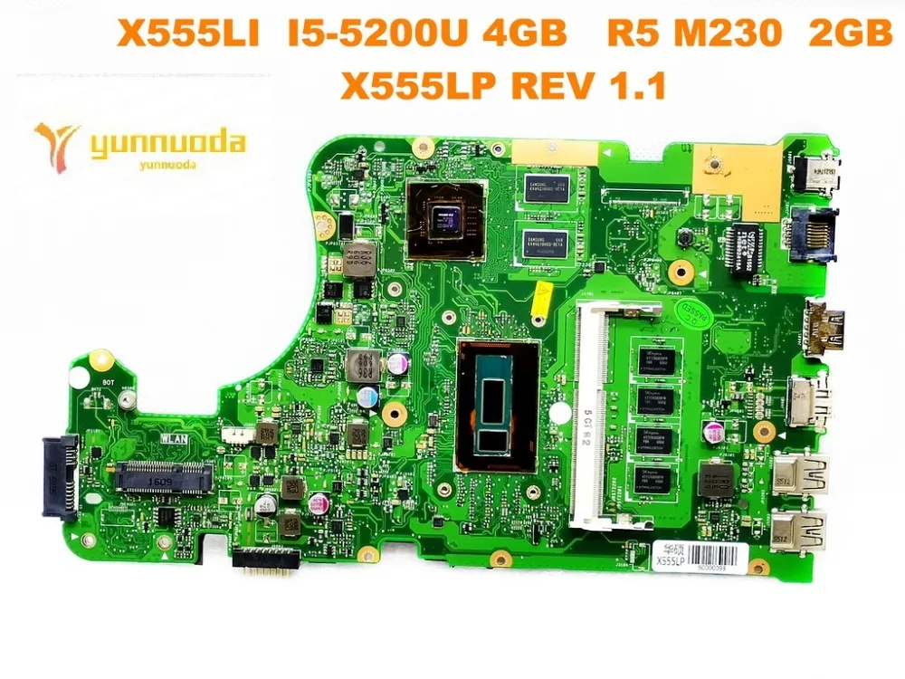 

Оригинальная материнская плата для ноутбука ASUS X555LP X555LI I5-5200U 4 Гб R5 M230 2 Гб X555LP REV 1,1 протестирована хорошо