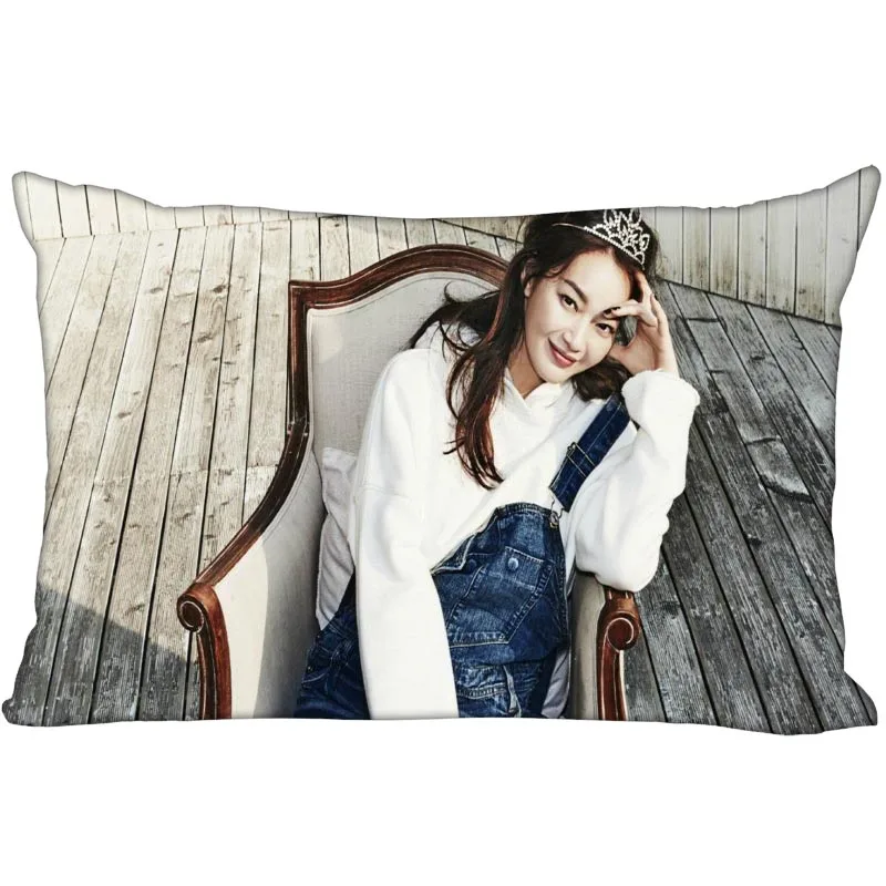 KPOP star Shin Min A rectangular pillowcase two sided printing satin pillow cover Custom your image gift