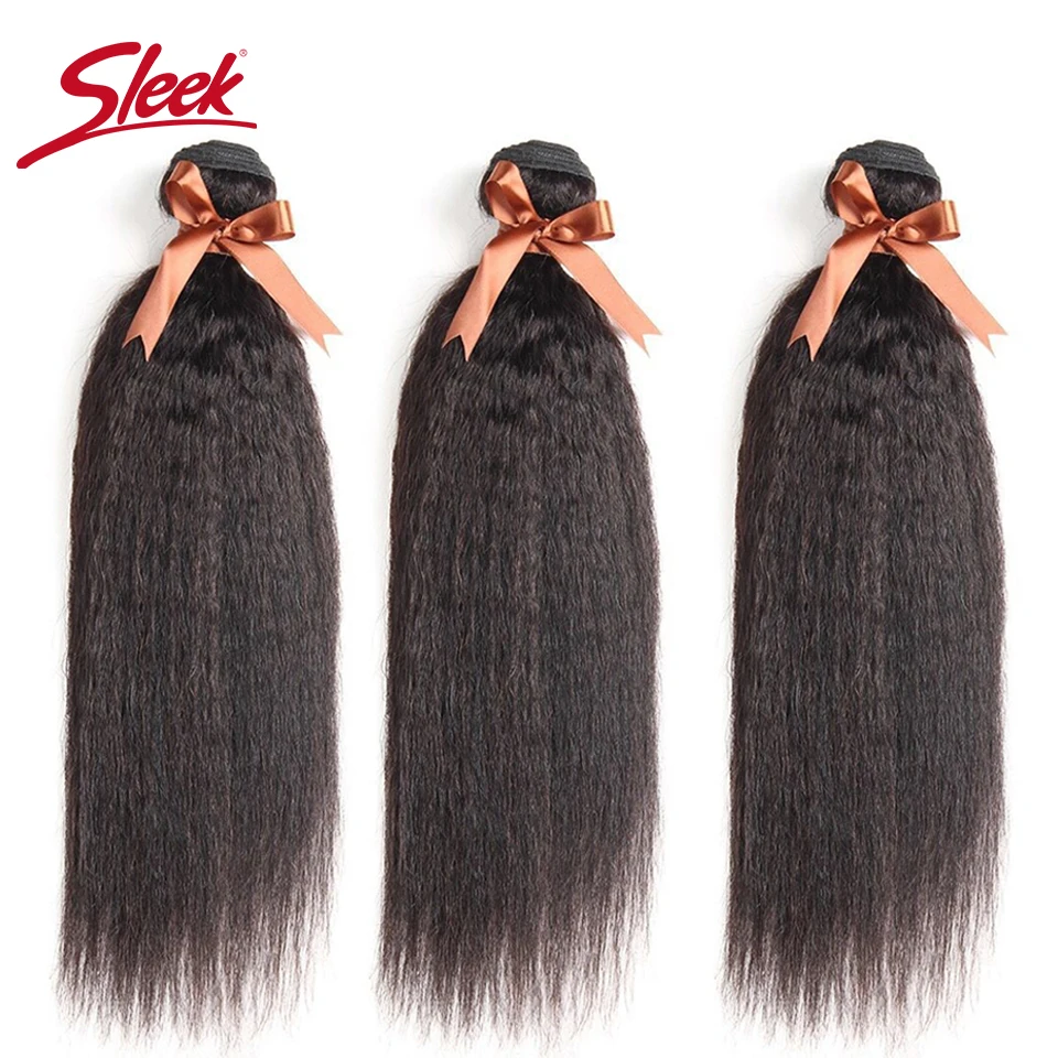 Sleek Brasilianische Yaki Gerade Menschliches Haar 100% Remy Natürliche Haar Bundles Deal 10 Zu 30 zoll Haar Verlängerung Für Schwarz frauen