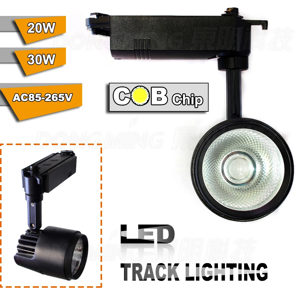 

5pcs/lot Top Reliable Performance LED Spot Light indoor wall clothing track light high power 30w 2200lm led track lamp